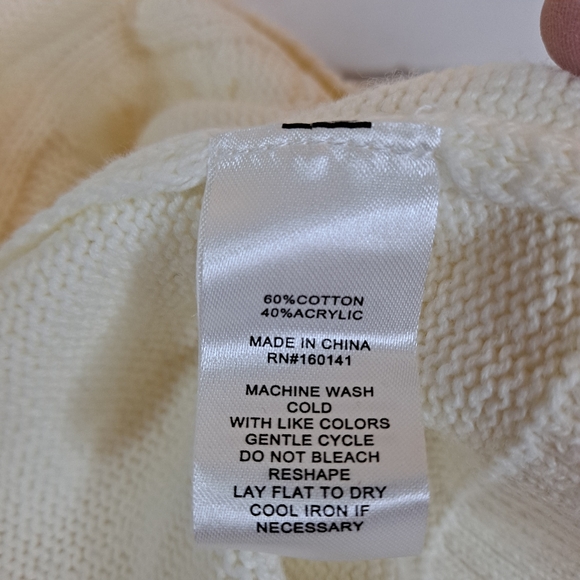 89th + Madison Sweater Women's Plus Winter White 2X - Picture 5 of 6